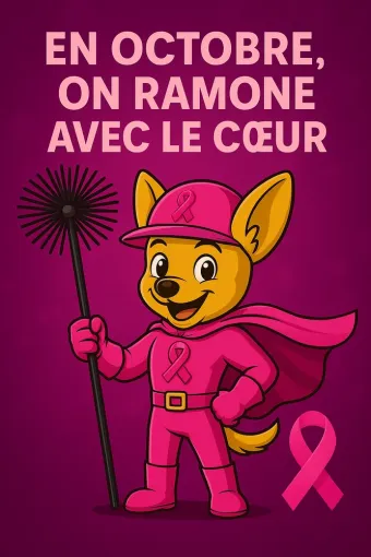 Pensez à votre ramonnage et soutenez Octobre Rose, Maen Roch, Progrès Rénovation
