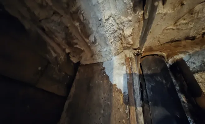 Traitement d'une charpente et renforcement à la résine époxy, Maen Roch, Progrès Rénovation